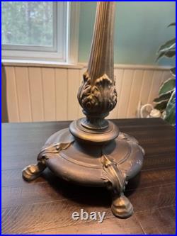 Vintage Tiffany Style Stained Glass Oreintal Poppy Table Lamp Vintage Tiffany Style Stained Glass Oreintal Poppy Table Lamp