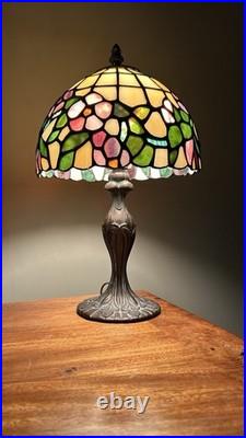 Vintage Tiffany Style Stained-Glass Table Lamp