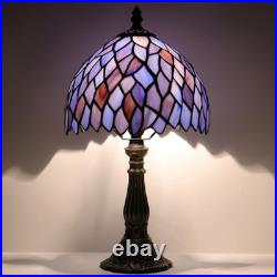 Vintage Tiffany Style Stained Glass Table Lamp 14.5 Bedside Desk Accent Light Vintage Tiffany Style Stained Glass Table Lamp 14.5 Bedside Desk Accent Light