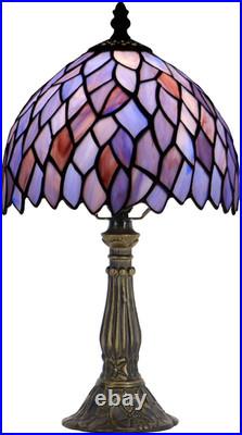 Vintage Tiffany Style Stained Glass Table Lamp 14.5 Bedside Desk Accent Light Vintage Tiffany Style Stained Glass Table Lamp 14.5 Bedside Desk Accent Light