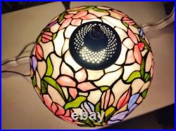 Vintage Tiffany Style Table Lamp Floral Stained Glass Brass base Art Nouveau 22 Vintage Tiffany Style Table Lamp Floral Stained Glass Brass base Art Nouveau 22