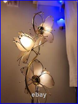 Vintage Tripple Lotus Flower Table Lamp