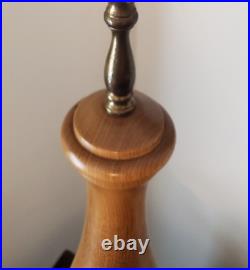 Vintage Turned Wood Table Lamp MYRTLEWOOD 3-Way Light (Super Nice!)