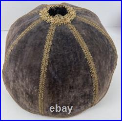 Vintage Victorian Velour Lampshade Velvet Style Gold Trim Table Floor Pendant