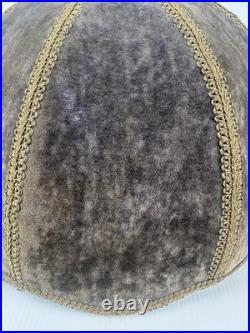Vintage Victorian Velour Lampshade Velvet Style Gold Trim Table Floor Pendant