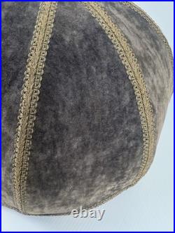 Vintage Victorian Velour Lampshade Velvet Style Gold Trim Table Floor Pendant