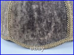 Vintage Victorian Velour Lampshade Velvet Style Gold Trim Table Floor Pendant