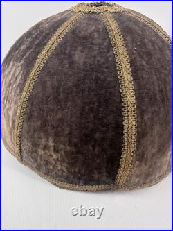 Vintage Victorian Velour Lampshade Velvet Style Gold Trim Table Floor Pendant