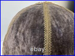 Vintage Victorian Velour Lampshade Velvet Style Gold Trim Table Floor Pendant