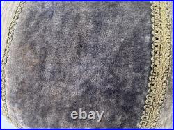 Vintage Victorian Velour Lampshade Velvet Style Gold Trim Table Floor Pendant