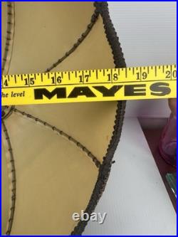 Vintage Victorian Velour Lampshade Velvet Style Gold Trim Table Floor Pendant