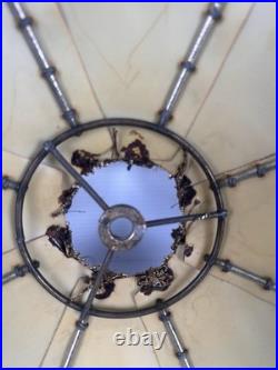 Vintage Victorian Velour Lampshade Velvet Style Gold Trim Table Floor Pendant