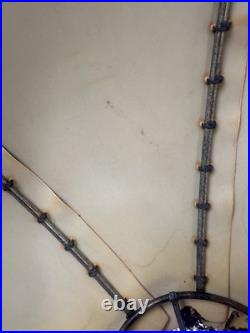 Vintage Victorian Velour Lampshade Velvet Style Gold Trim Table Floor Pendant