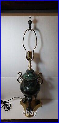 Vintage WILDWOOD LAMP HOLDER Brass Claw Foot Table Lamp