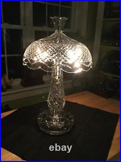 Vintage Waterford Crystal Ireland 19.5 Achill All Crystal Table Lamp