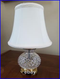 Vintage Waterford Crystal Lismore Boudoir Table Lamp With Original Shade