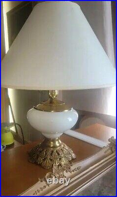 Vintage White Glass Lamp