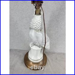 Vintage White Porcelain Cockatoo Parrot Table Lamp Brass Base Hollywood Regency Vintage White Porcelain Cockatoo Parrot Table Lamp Brass Base Hollywood Regency