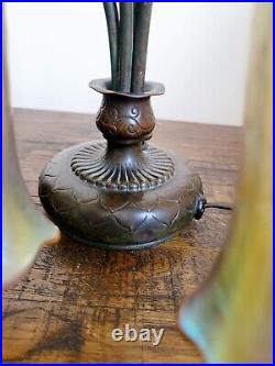 Vintage c. 1915 Tiffany Studios New York #320 Three-Light Lily Table Lamp
