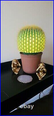 Vintage cactus touch lamp, table lamp 90s Retro