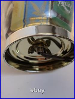 Vintage glass apothecary table lamp with matchbooks inside Vintage glass apothecary table lamp with matchbooks inside