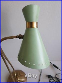 Vintage mid century DIABOLO table lamp Mathieu Lunel Stilnovo era BEAUTIFUL