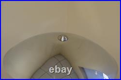 Vintage mid century modern chrome desk table lamp mushroom retro metal