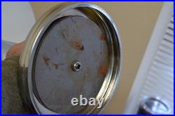 Vintage mid century modern chrome desk table lamp mushroom retro metal