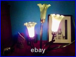 Vintage table lamp. 3 light fixtures. Butterfly design