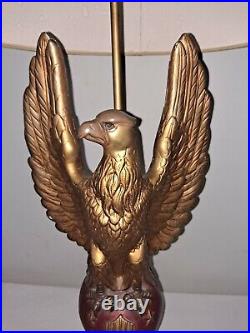 Vintage tall Eagle Table Lamp Quartite Creative Corp. 1960