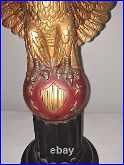 Vintage tall Eagle Table Lamp Quartite Creative Corp. 1960