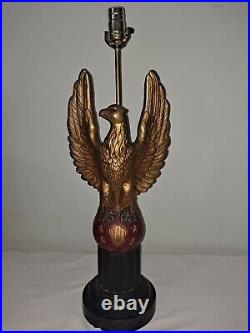 Vintage tall Eagle Table Lamp Quartite Creative Corp. 1960