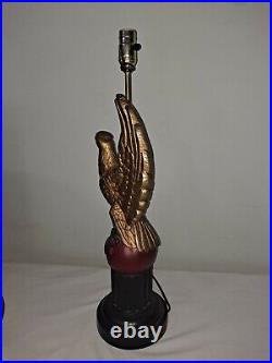 Vintage tall Eagle Table Lamp Quartite Creative Corp. 1960