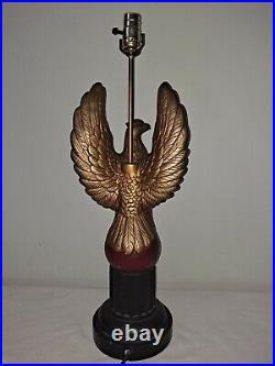 Vintage tall Eagle Table Lamp Quartite Creative Corp. 1960