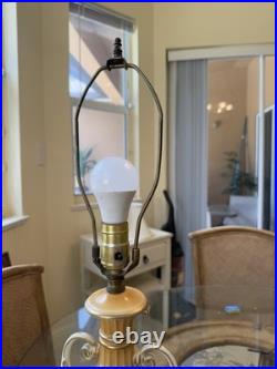 Vntg Urn Style Hand Painted Porcelain Floral Table Lamp Without Shade Vntg Urn Style Hand Painted Porcelain Floral Table Lamp Without Shade