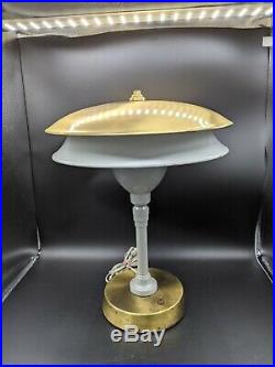 Vtg 1960s Space Age UFO Table Lamp Atomic Age Mid Century Desk Danish Modern