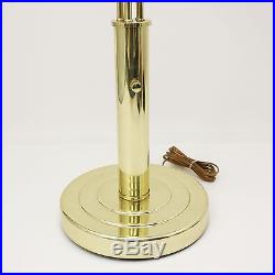 Vtg 34 Mid Century Modern Brass Tiered Waterfall Eyeball Orb Table Lamp 5 Light