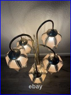 Vtg Anthony of Cal Pink Lotus Tulip Petal Shade Lamp Hollywood Regency 3 Stage