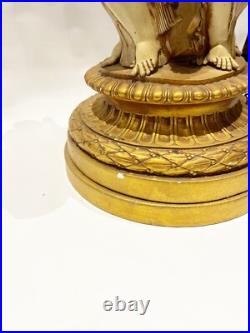 Vtg Chalkware Sculpture Table Lamp Cherub LARGE 37'' TALL regency mid century Vtg Chalkware Sculpture Table Lamp Cherub LARGE 37'' TALL regency mid century