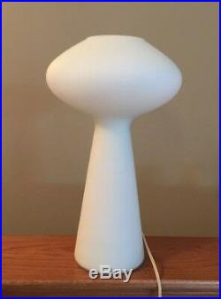 Vtg Lisa Johansson-Pape Blown Glass Tall 17 Mushroom Lamp 1960s Stunning