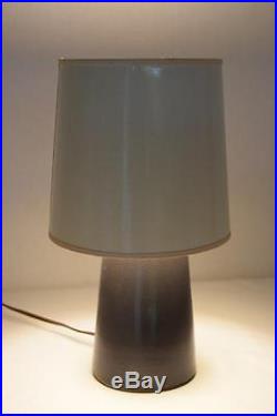 Vtg MCM 1960's Marshall Studios Pottery Gordan & Jane Martz Dark Grey Table Lamp