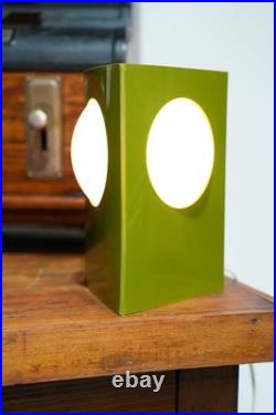 Vtg MCM 1970s Avocado Green Ceramic Globe Table Lamp Peabody READ WORKS
