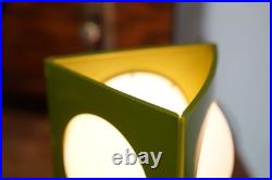 Vtg MCM 1970s Avocado Green Ceramic Globe Table Lamp Peabody READ WORKS