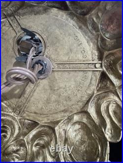 Vtg MCM Hollywood Regency Blue Carnival Glass Lamp Iridescent Carl Falkenstein