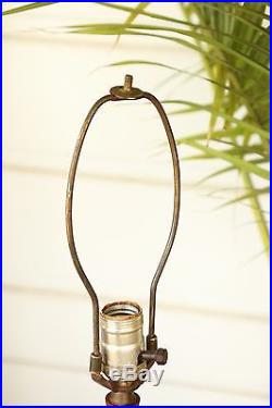 Vtg MID CENTURY MODERN teak WOOD LAMP 50's Danish Eames wegner table lamp Light