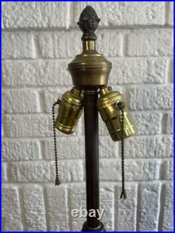Vtg Meyda Tiffany Style Table Lamp Art Nouveau Yellow Slag Glass Shade Vtg Meyda Tiffany Style Table Lamp Art Nouveau Yellow Slag Glass Shade