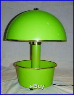 Vtg Mid Century MOD Lime Green Magic Plantern Plastic Mushroom Lamp Planter Base