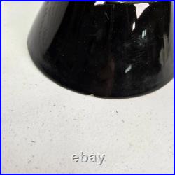 Vtg Mid Century Modern Atomic Dual fiberglass shade table lamp Gold Black