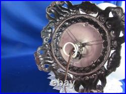 Vtg Pair MID Century Hollywood Regency Falkenstein Blue Floral Buble Table Lamps