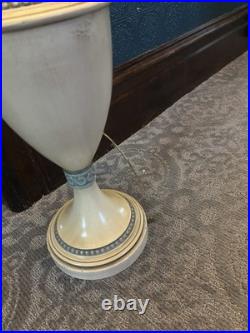 Vtg Rembrandt (labeled) Grecian Style Metal MCM Torchiere Table Lamp 37